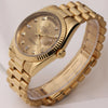 Rolex Day-Date 118238 Champagne Diamond Dial 18K Yellow Gold Second Hand Watch Collectors 3