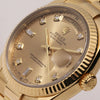 Rolex Day-Date 118238 Champagne Diamond Dial 18K Yellow Gold Second Hand Watch Collectors 4