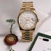 Rolex Day-Date 118238 Silver Dial 18K Yellow Gold Second Hand Watch Collectors 7
