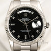 Rolex Day-Date 118239 18K White Gold Black Diamond Dial Second Hand Watch Collectors 2