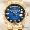 Rolex Day-Date 118338 Blue Degrade Degrading Vingette Diamond Dial 18K Yellow Gold Second Hand Watch Collectors 2