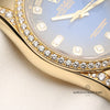 Rolex Day-Date 118338 Blue Degrade Degrading Vingette Diamond Dial 18K Yellow Gold Second Hand Watch Collectors 6