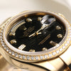 Rolex Day-Date 118348 18K Yellow Gold Black Diamond Dial Diamond Bezel Second Hand Watch Collectors 5
