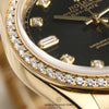 Rolex Day-Date 118348 18K Yellow Gold Black Diamond Dial Diamond Bezel Second Hand Watch Collectors 6