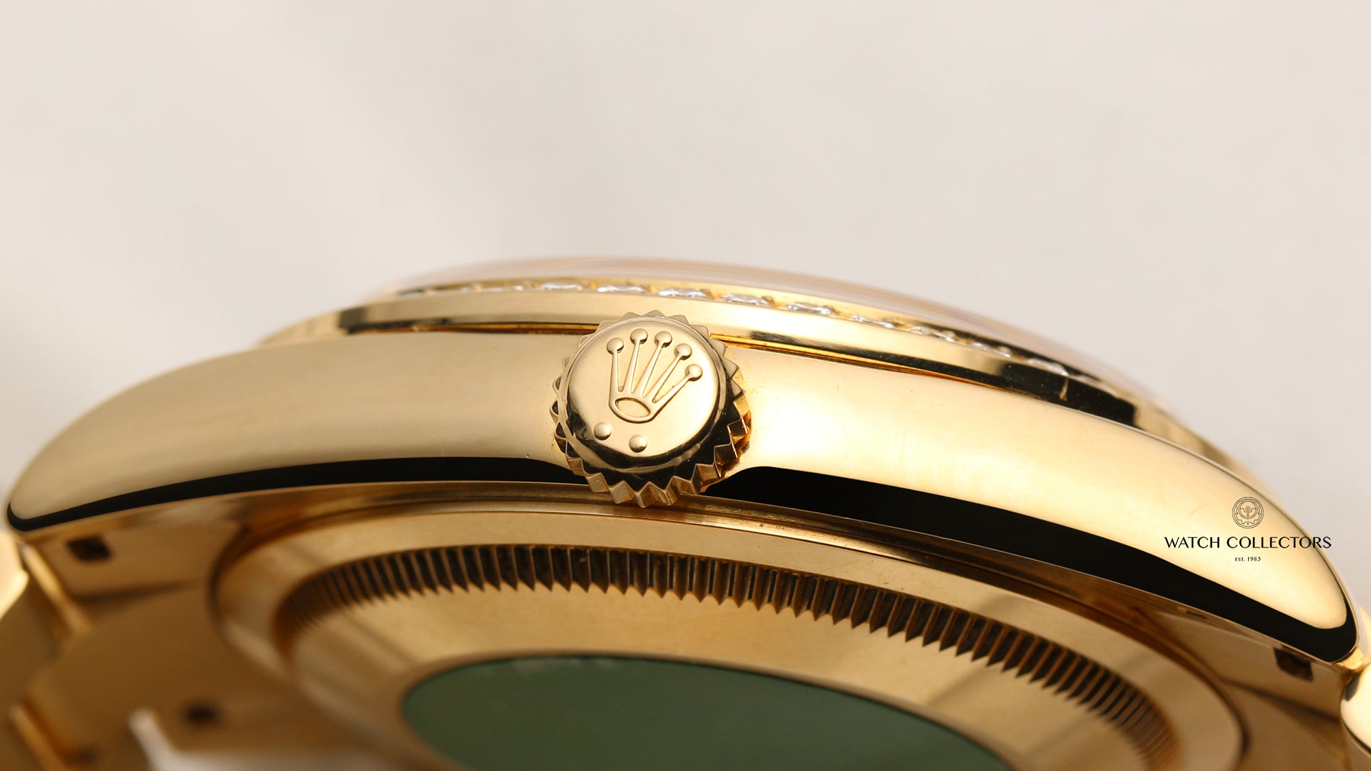 Rolex Day-Date 118348 18k Yellow Gold Diamond Dial & Bezel – Watch ...