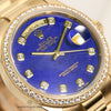 Rolex Day-Date 118348 Lapis Lazuli Diamond 18K Yellow Gold Second Hand Watch Collectors 6
