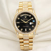Rolex-Day-Date-118388-Black-Diamond-Dial-18K-Yellow-Gold-Second-Hand-Watch-Collectors-1