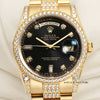 Rolex Day-Date 118388 Black Diamond Dial 18K Yellow Gold Second Hand Watch Collectors 2