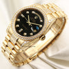Rolex Day-Date 118388 Black Diamond Dial 18K Yellow Gold Second Hand Watch Collectors 3