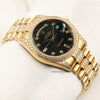 Rolex Day-Date 118388 Black Diamond Dial 18K Yellow Gold Second Hand Watch Collectors 4