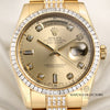 Rolex Day-Date 118398 Princess Cut Diamond Bezel Diamond Bracelet 18K Yellow Gold Second hand Watch Collectors 2