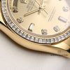Rolex Day-Date 118398 Princess Cut Diamond Bezel Diamond Bracelet 18K Yellow Gold Second hand Watch Collectors 8