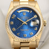 Rolex Day-Date 18238 18K Yellow Gold Blue Jubilee Dial Second Hand Watch Collectors 2