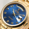 Rolex Day-Date 18238 18K Yellow Gold Blue Jubilee Dial Second Hand Watch Collectors 5
