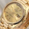 Rolex Day-Date 18238 18K Yellow Gold Champagne Dial Second Hand Watch Collectors 4
