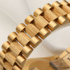 Rolex Day-Date 18248 18K Yellow Gold Champagne Diamond Dial Bark Bezel & Bracelet Second Hand Watch Collectors 9