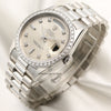 Rolex Day-Date 18346 Platinum Diamond Bezel Silver Diamond Dial Second Hand Watch Collectors 3