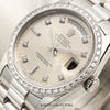 Rolex Day-Date 18346 Platinum Diamond Bezel Silver Diamond Dial Second Hand Watch Collectors 4