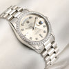 Rolex Day-Date 18346 Platinum Diamond Bezel Silver Diamond Dial Second Hand Watch Collectors 5