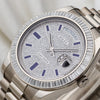 Rolex Day-Date 18K White Gold 218399BR Pave Baguette Diamond Second Hand Watch Collectors 4