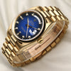 Rolex Day-Date 18K Yellow Gold Blue Degrading Diamind Dial Second Hand Watch Collectors 3
