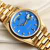 Rolex Day-Date 18K Yellow Gold Blue Diamond Dial Second Hand Watch Collectors 5
