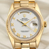 Rolex Day-Date 18K Yellow Gold White Roman Dial Second Hand Watch Collectors 2