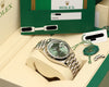 Rolex Day-Date 41 18K White Gold Green Olive Dial Second Hand Watch Collectors 11
