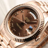Rolex Day-Date II 218235 18K Rose Gold Chocolate Dial Second Hand Watch Collectors 4