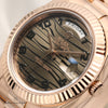 Rolex Day-Date II 218235 41mm 18K Rose Gold Bronze Wave Dial Second Hand Watch Collectors 4