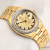 Rolex Day-Date Oyster Quartz 19048 Diamond Bezel, Sapphire Diamond string Dial 18K Yellow Gold Second Hand Watch Collectors 5