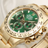 Rolex Daytona 116508 18K Yellow Gold Green Dial Second Hand Watch Collectors 4 - Copy