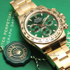 Rolex Daytona 116508 18K Yellow Gold Green Dial Second Hand Watch Collectors 5