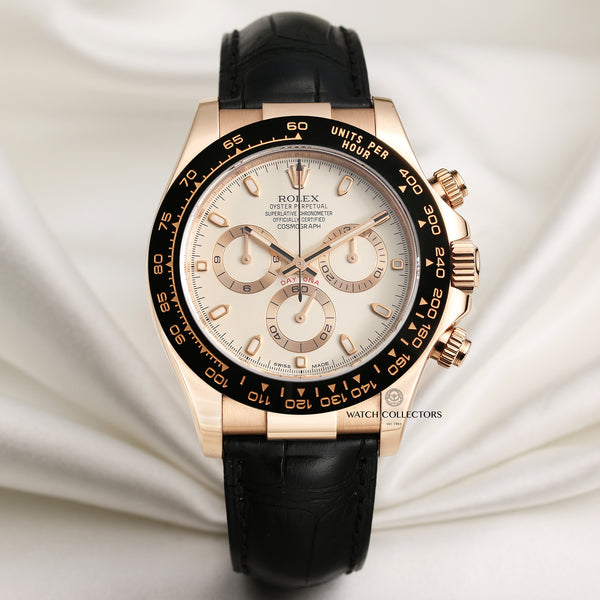 Rolex Daytona 116515LN 18K Rose Gold Black Ceramic Second Hand Watch Collectors 1