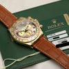 Rolex Daytona 116518 18K Yellow Gold Black MOP Diamond Dial Second Hand Watch Collectors 11