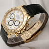 Rolex Daytona 116518 Factory Set Diamond Dial 18K Yellow Gold Second Hand Watch Collectors 3