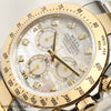Rolex Daytona 116523 Steel & Gold MOP Diamond Dial Second Hand Watch Collectors 4