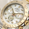 Rolex Daytona 116523 Steel & Gold MOP Diamond Dial Second Hand Watch Collectors 5