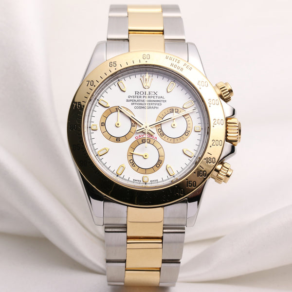 Rolex-Daytona-116523-Steel-Gold-White-Dial-1-Second-Hand-Watch-Collectors-1