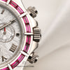 Rolex Daytona 116589-SALV 18K White Gold Ruby Baguette Bezel Meteorite Dial Second Hand Watch Collectors 5