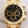 Rolex Daytona 16528 18K Yellow Gold Black Dial Zenith Movement Second Hand Watch Collectors 2