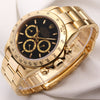 Rolex Daytona 16528 18K Yellow Gold Black Dial Zenith Movement Second Hand Watch Collectors 3