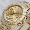 Rolex Daytona 18K Yellow Gold Champagne Diamond Dial Second Hand Watch Collectors 4