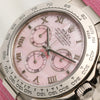 Rolex Daytona Beach 116519 18K White Gold Pink MOP Dial Second Hand Watch Collectors 4