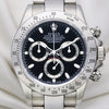 Rolex Daytona Stainless Steel Black Dial Second Hand Watch Collectors 2