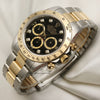 Rolex Daytona Steel & Gold Black Diamond Dial Second Hand Watch Collectors 3