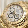 Rolex Daytona Zenith 16528 Inverted Six Diamond Dial 18K Yellow Gold Second Hand Watch Collectors 4