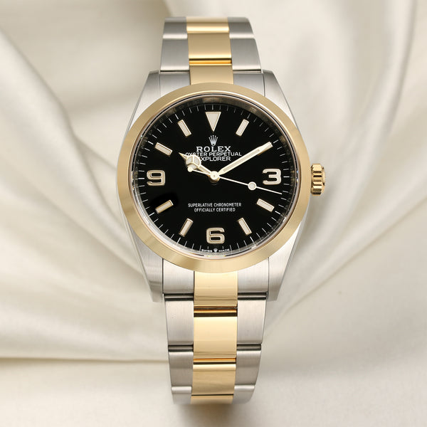 Unworn 2021 Rolex Explorer 124273 Stainless Steel & 18k Yellow Gold 36 ...