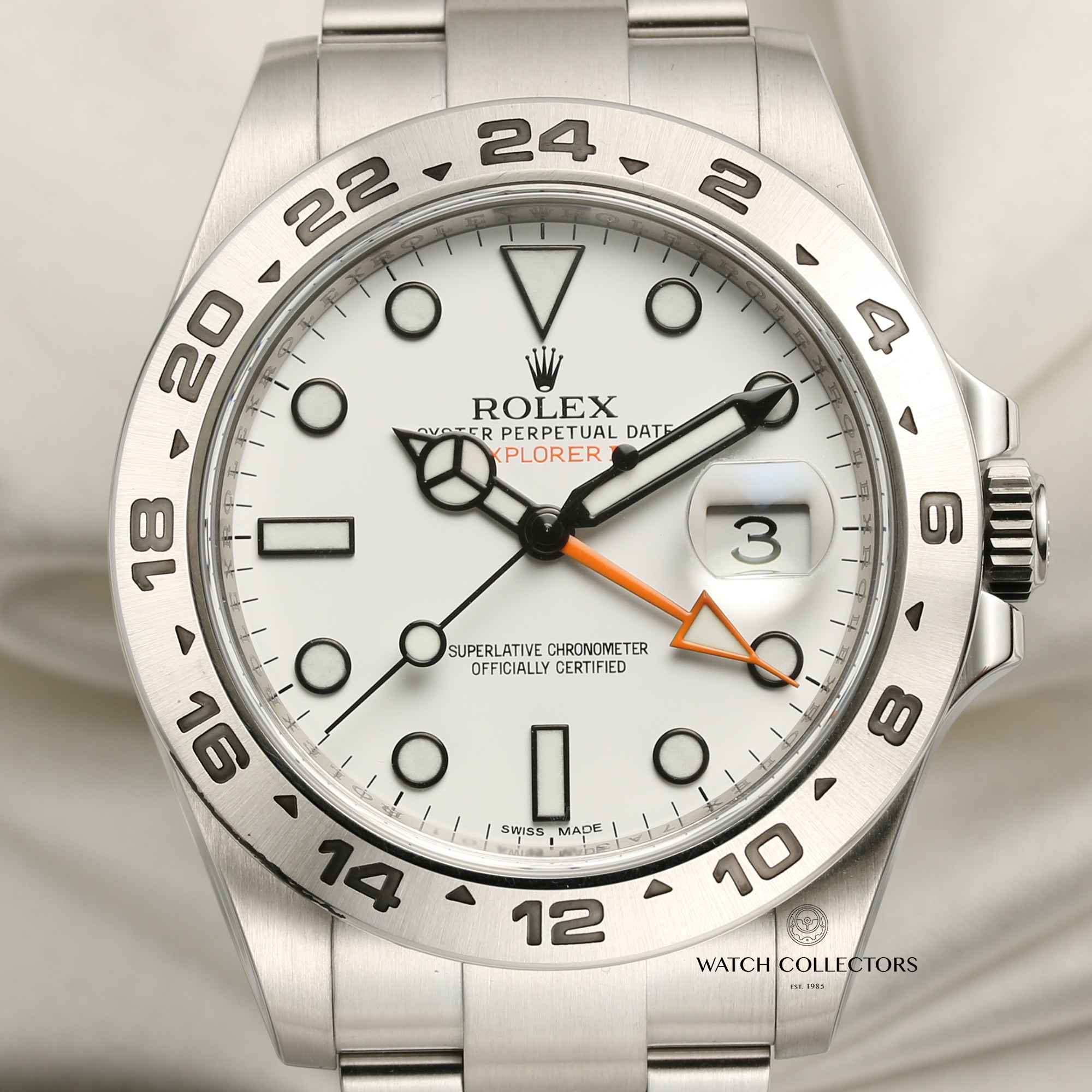 Rolex Explorer II 216570 Stainless Steel White Dial Watch Collectors