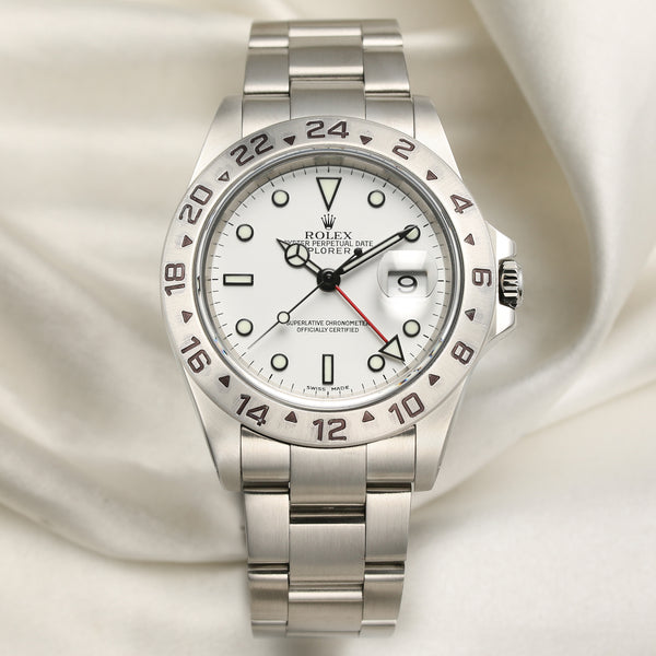 Rolex Explorer II Polar White Stainless Steel Second hand Watch Collectors 1